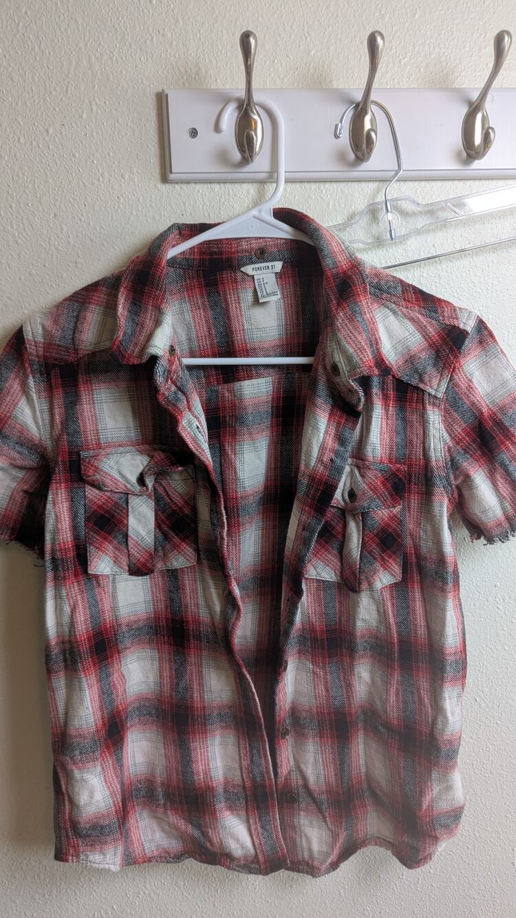 Forever 21 Plaid button up Shirt Size Small